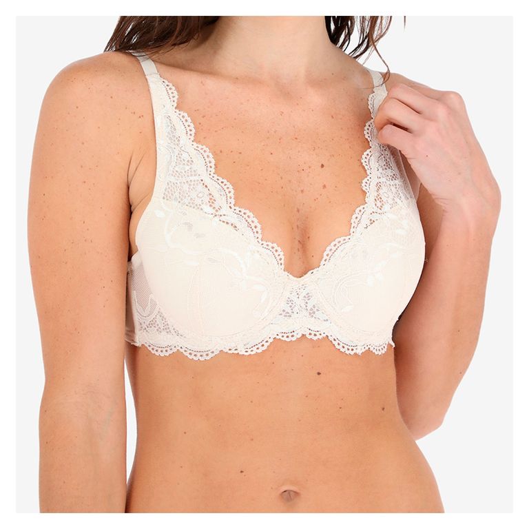 Sostén Con Encaje Doble Push Up Mujer