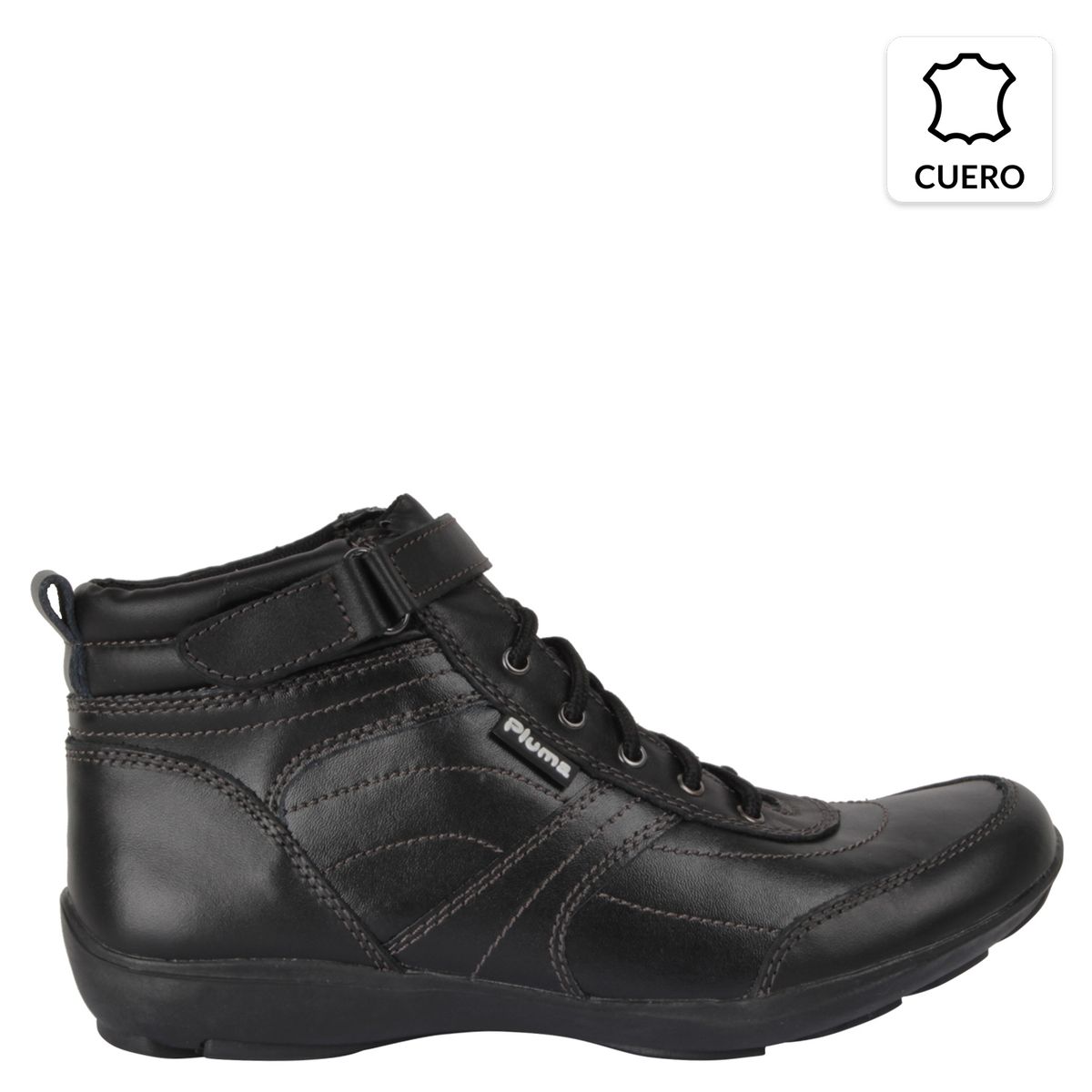 PLUMA - Calzado Escolar Niña Cuero Negro Pluma