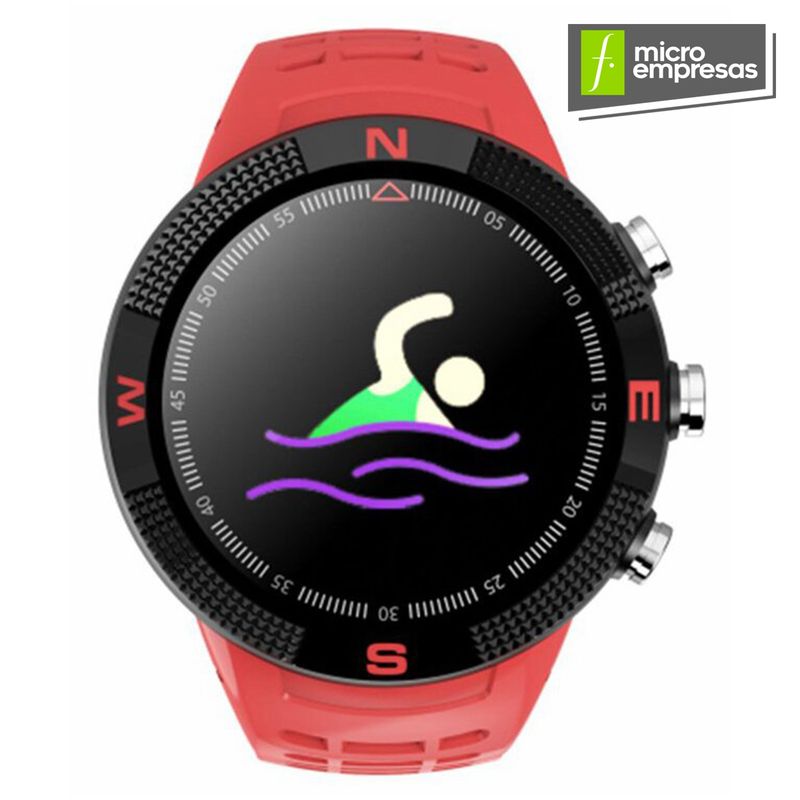 TODOBAGS - Reloj Smart Watch Inteligente Bluetooth F18 rojo
