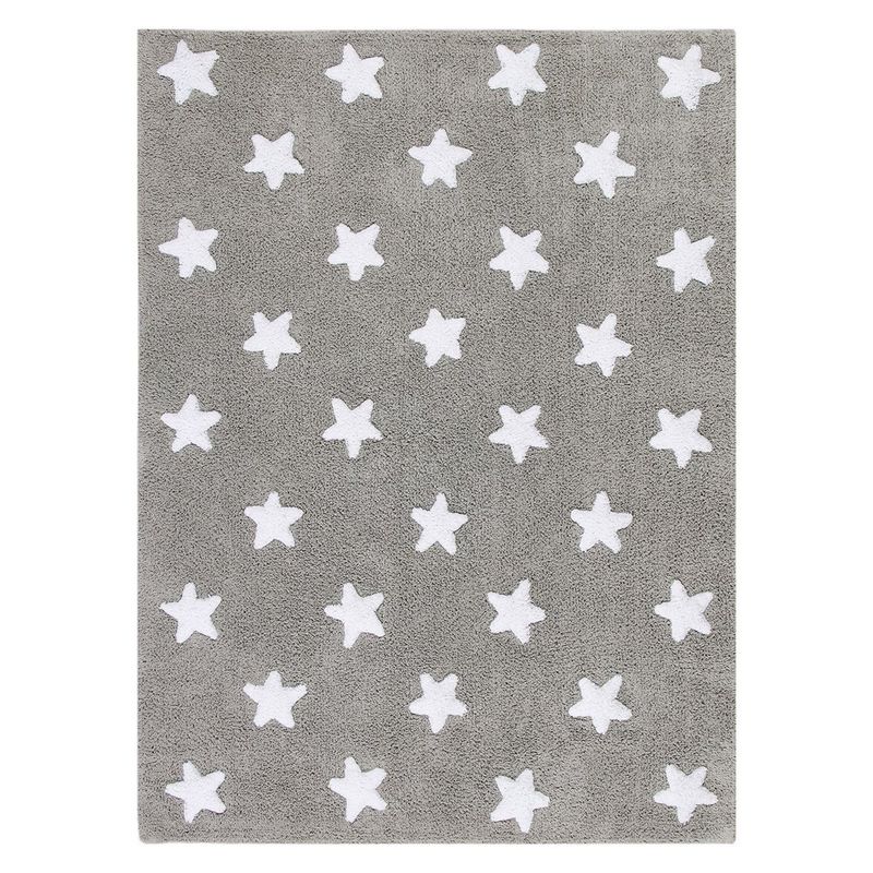 SUR DISEÑO - Alfombras Estrellas 120 x 160 cm gris - Blanco