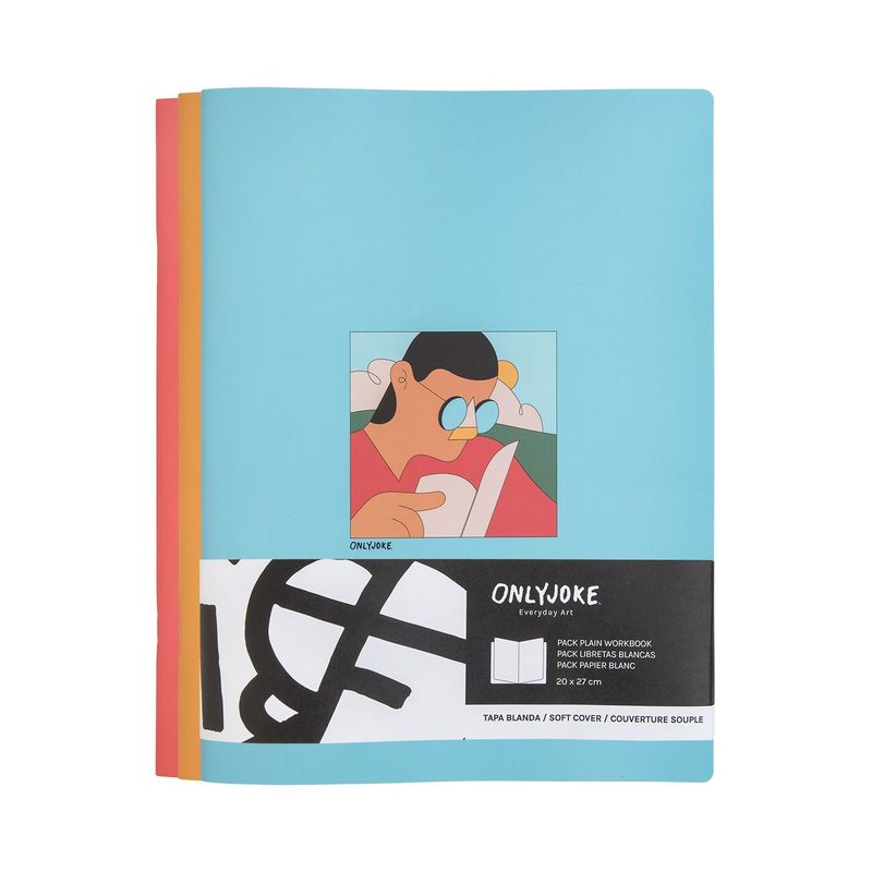 ONLYJOKE - Pack Libretas Grandes Ilustradas