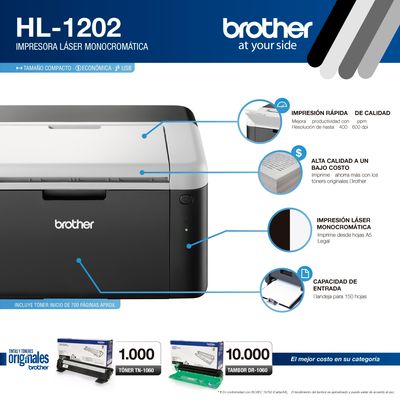 Imagen 2 del producto Impresora Láser Monocromática HL1202