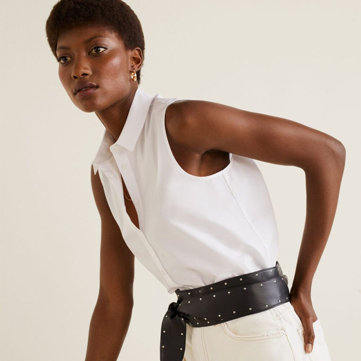 MANGO - Polera Sin Mangas Mujer