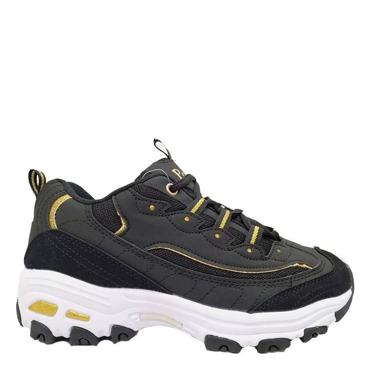 POEME - Zapatilla Urbana Mujer 7300 Negra Y Dorada