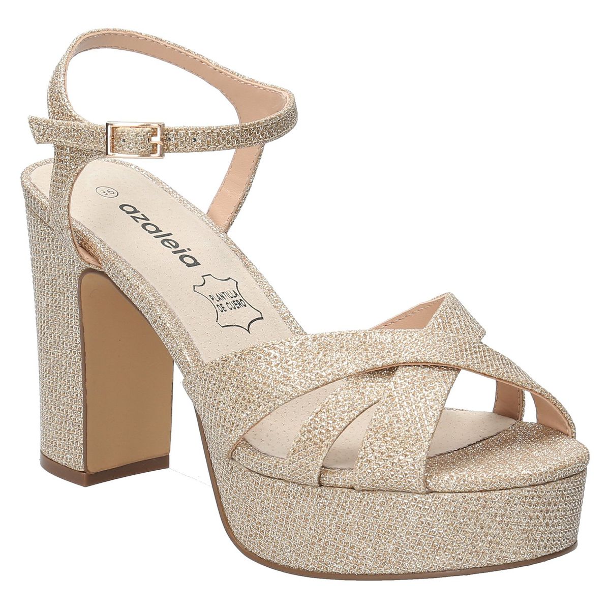 AZALEIA - Sandalia Mujer Dorado Azaleia