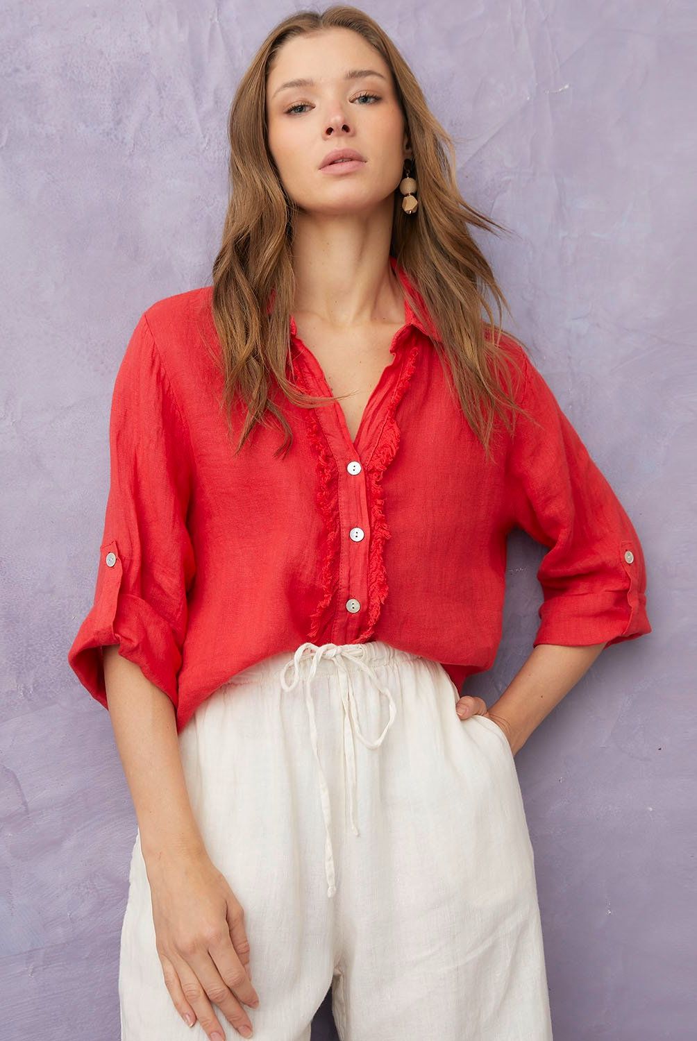 BASEMENT - Blusa Lino Italia Mujer Basement