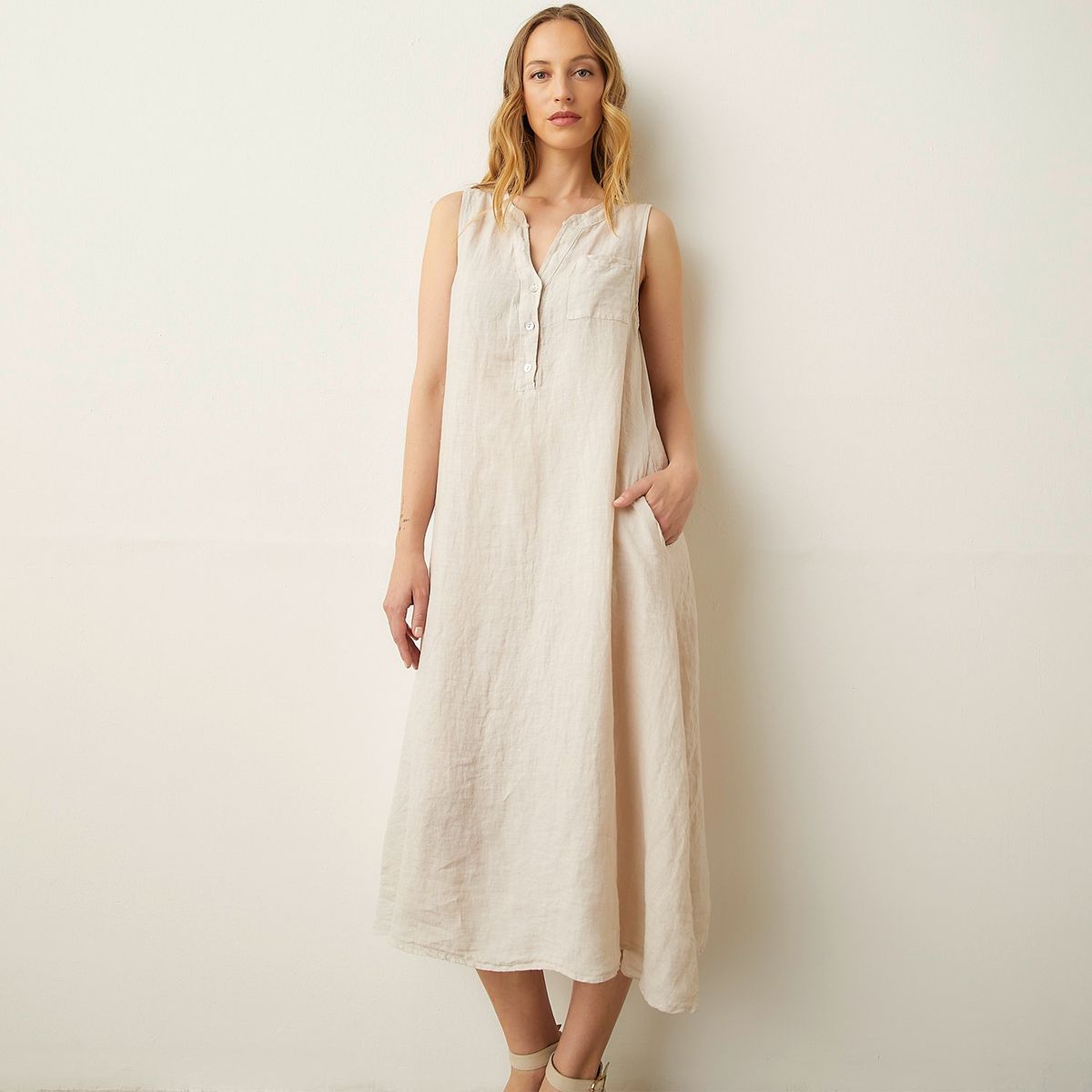 APOLOGY - Vestido Largo Lino Italia Mujer Apology