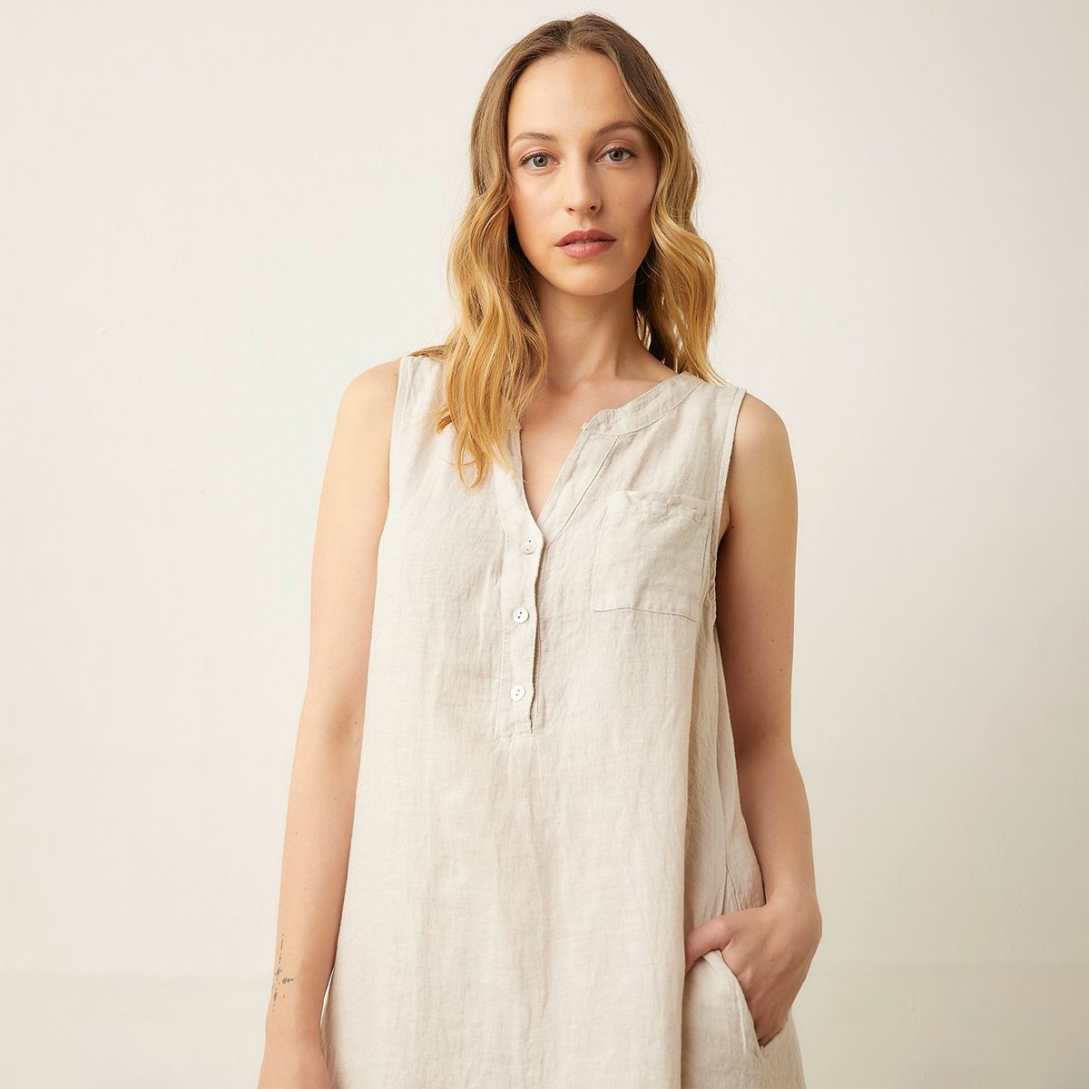 APOLOGY - Vestido Largo Lino Italia Mujer Apology