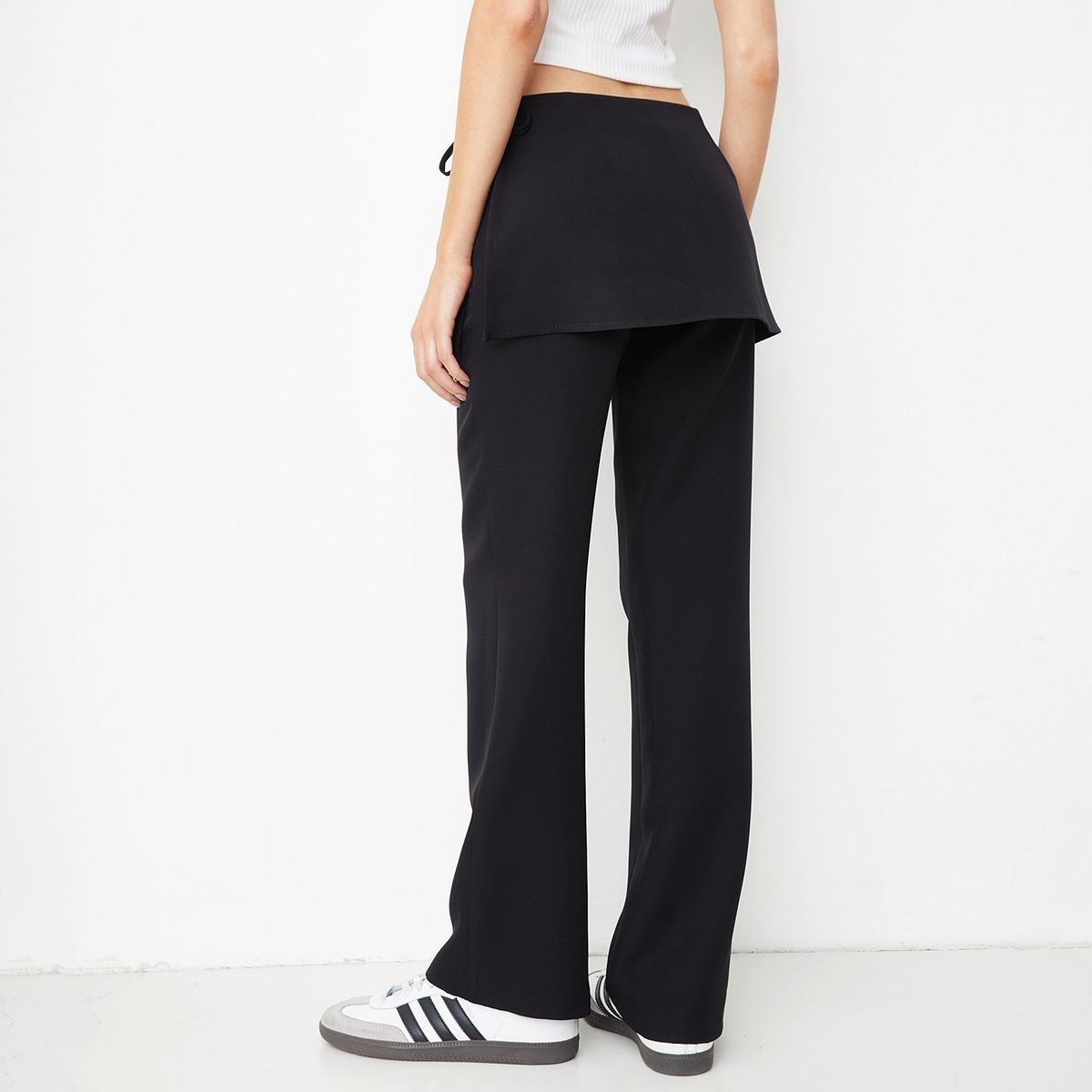 SYBILLA - Pantalón Falda Straight Tiro Medio Mujer Sybilla