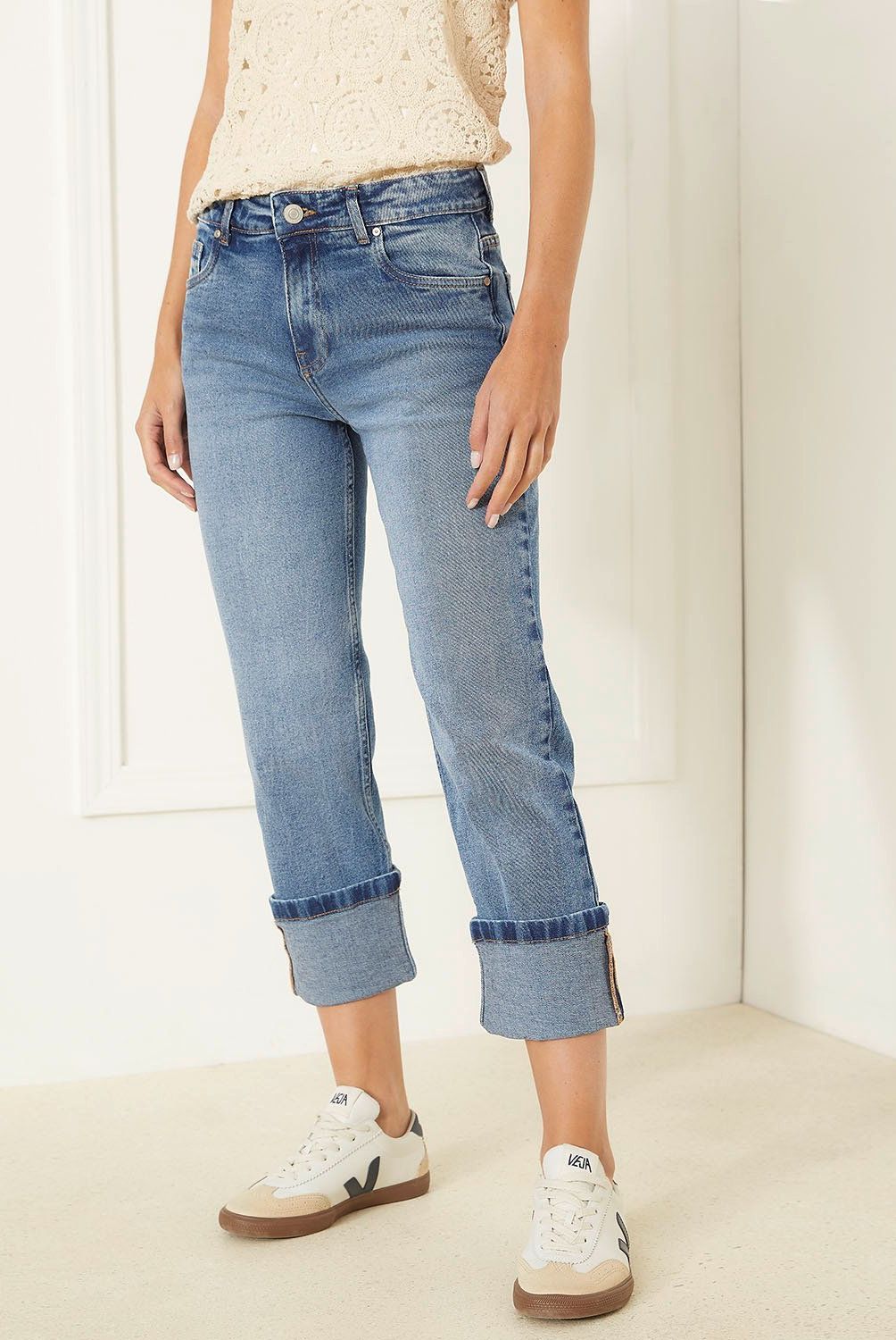 BASEMENT - Jeans Slim Tiro Alto Mujer Basement