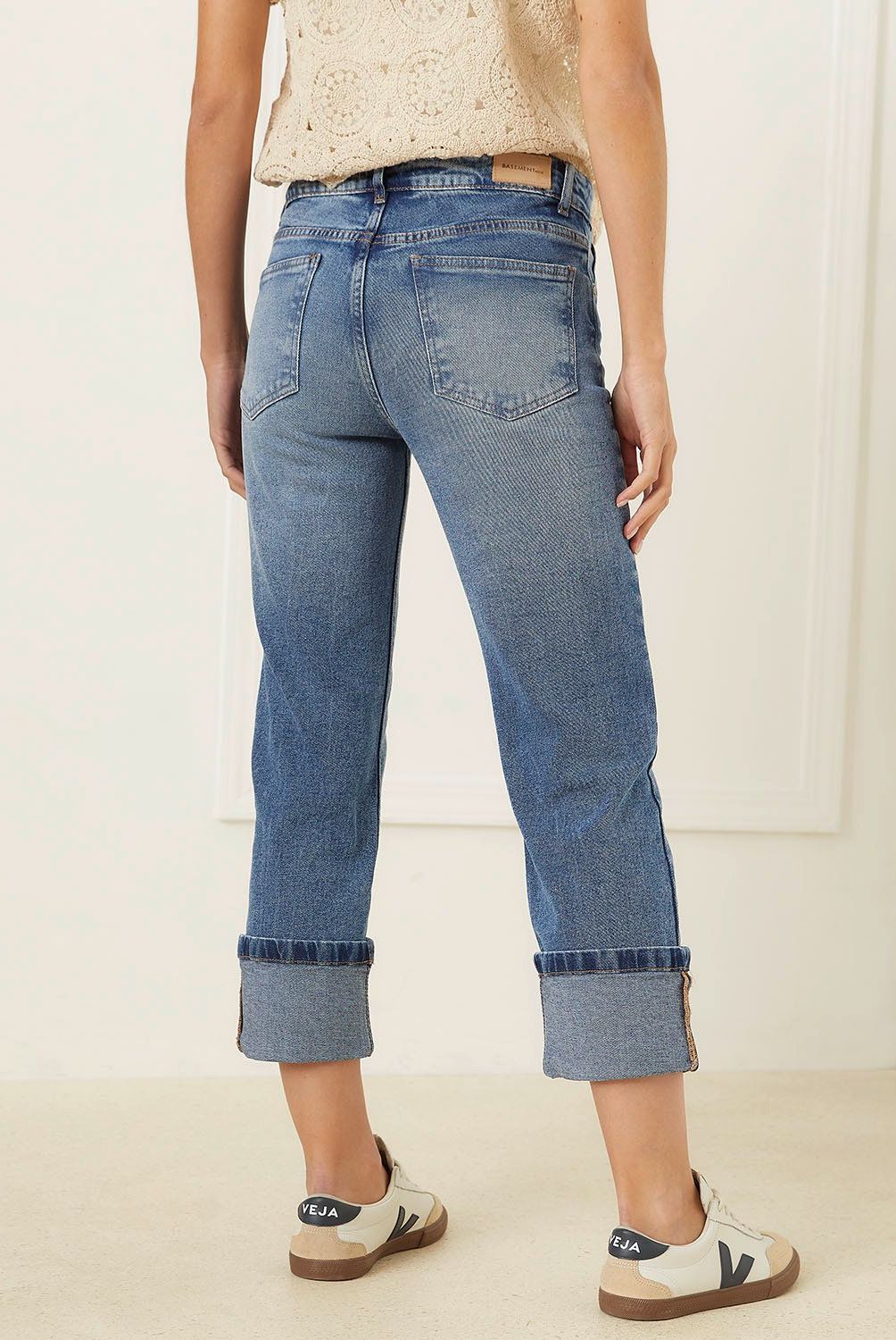 BASEMENT - Jeans Slim Tiro Alto Mujer Basement
