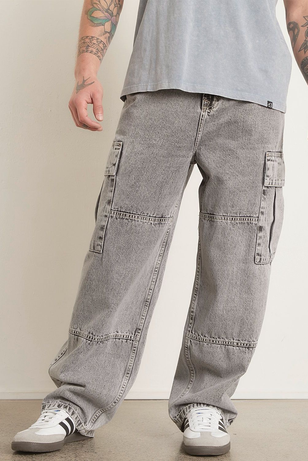 AMERICANINO - Jeans Cargo Americanino Baggy 100% Algodón Hombre