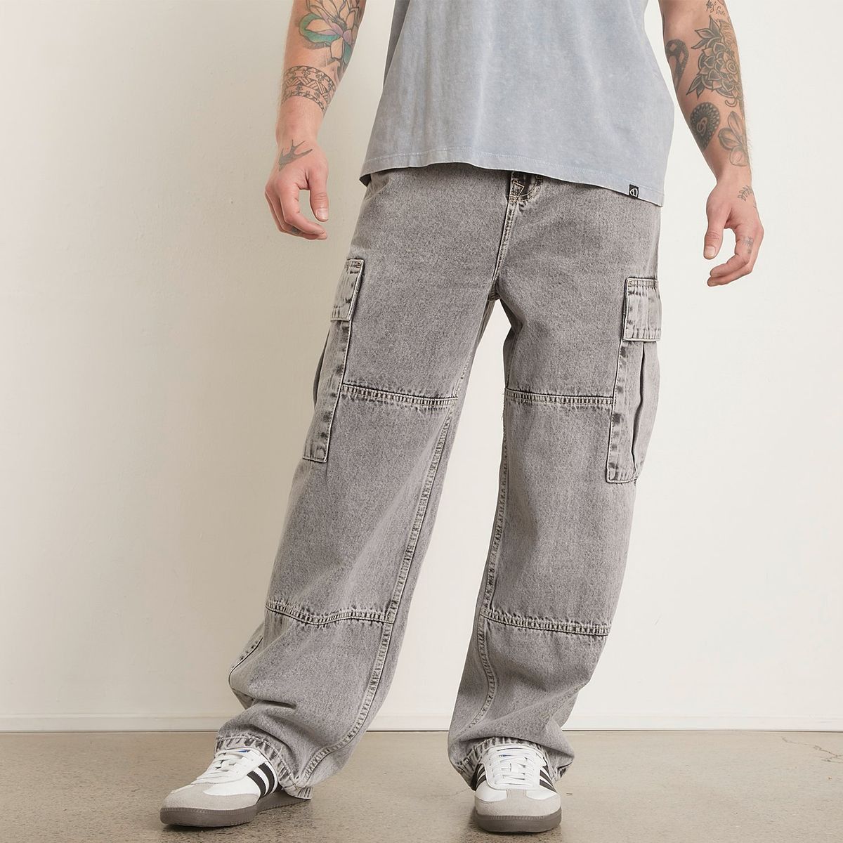 AMERICANINO - Jeans Cargo Americanino Baggy 100% Algodón Hombre