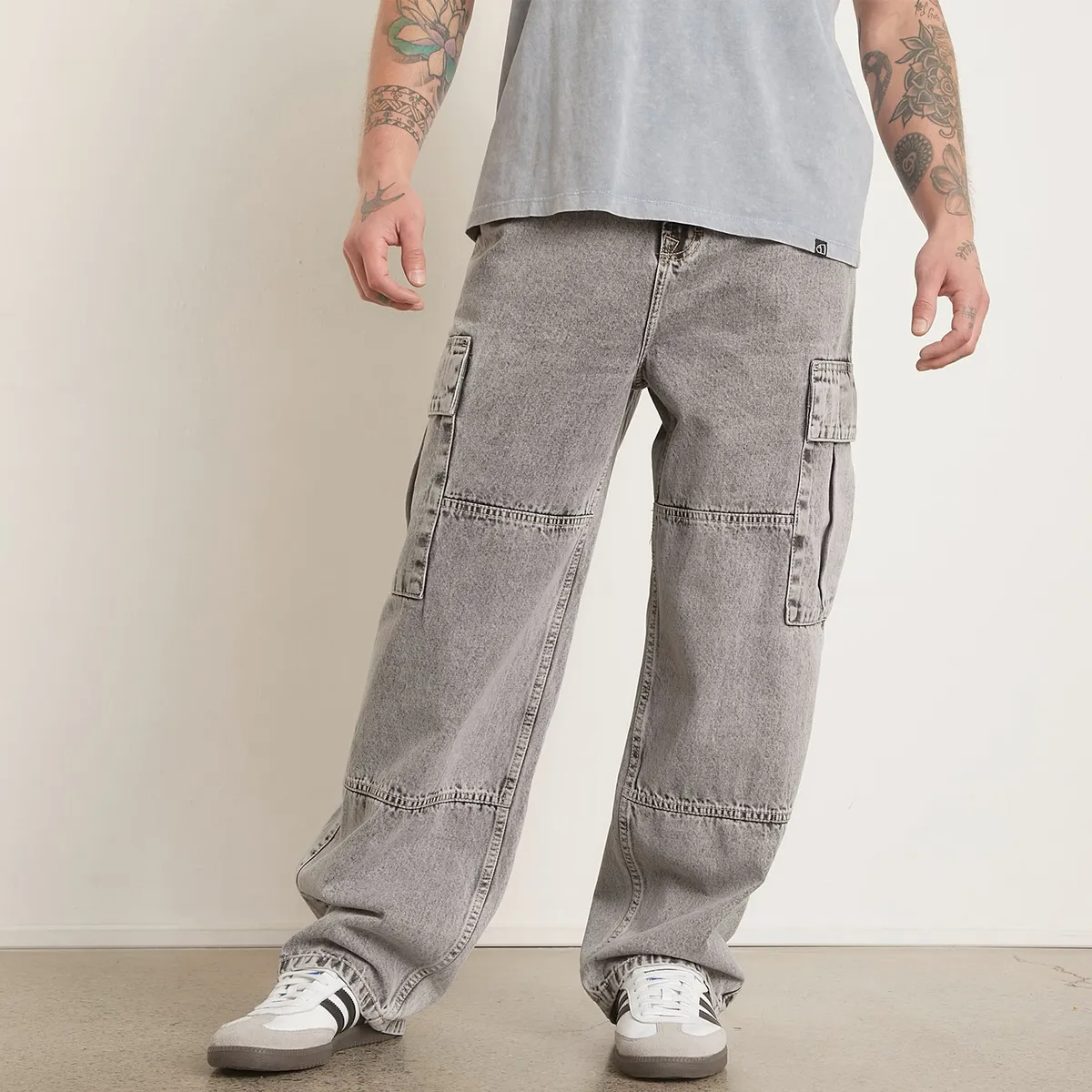 AMERICANINO - Jeans Cargo Americanino Baggy 100% Algodón Hombre