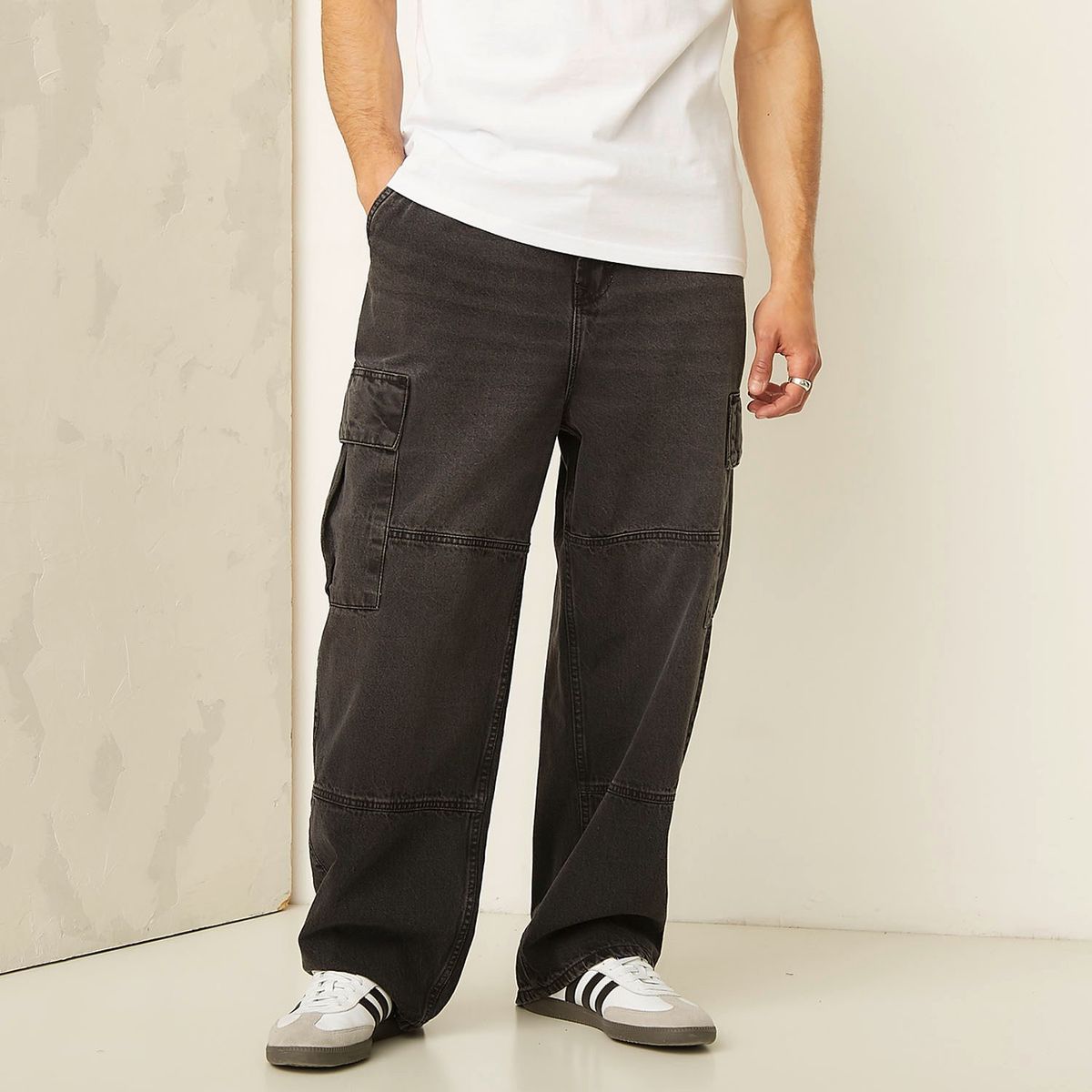 AMERICANINO - Jeans Cargo Americanino Baggy 100% Algodón Hombre