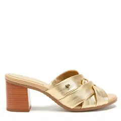 GACEL - Sandalia Mujer Cuero Dorado