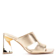 GACEL - Sandalia Mujer Cuero Dorado