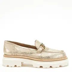 GACEL - Mocasín Mujer Cuero Dorado