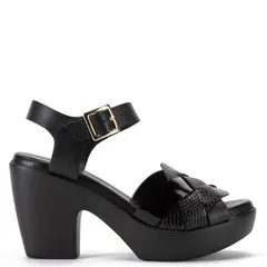 GACEL - Sandalia Mujer Cuero Negro