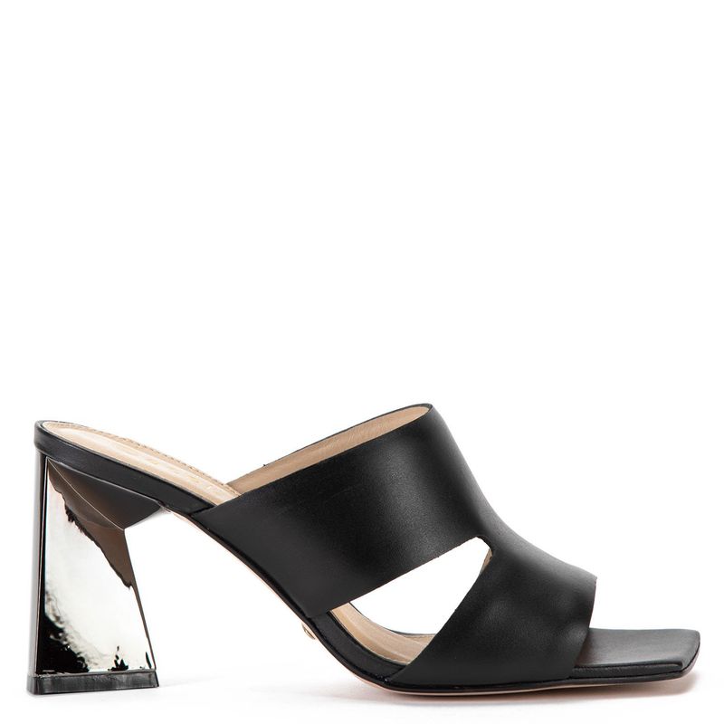 GACEL - Sandalia Mujer Cuero Negro Gacel