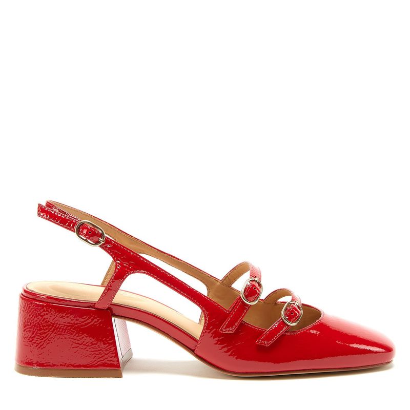 GACEL - Zapato Casual Mujer Cuero Rojo Gacel