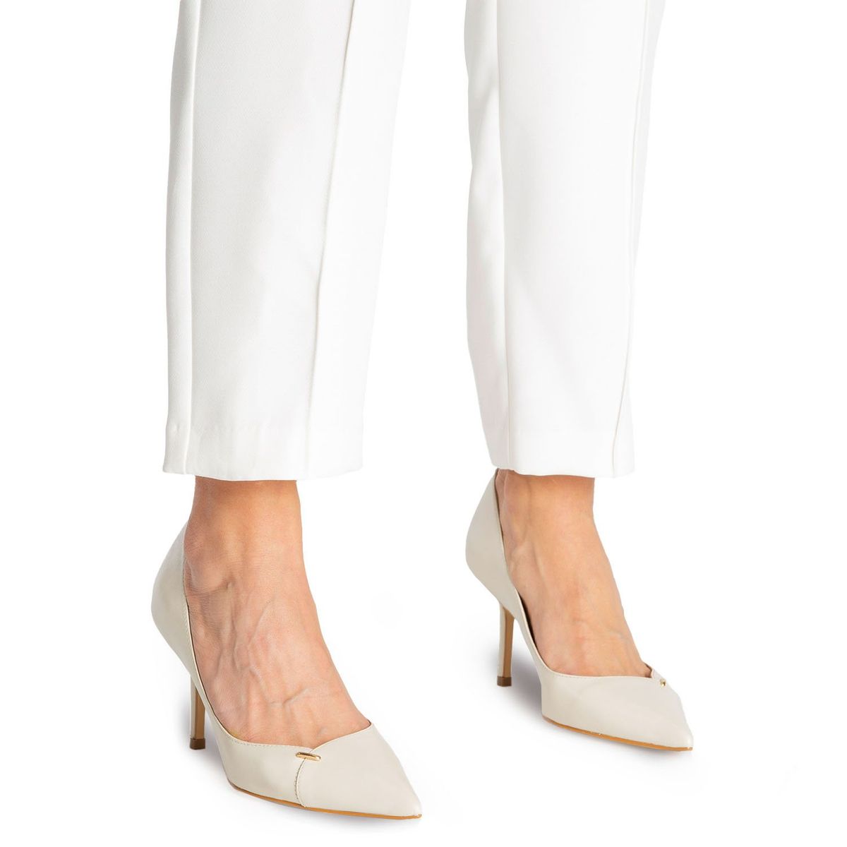 GACEL - Zapato Formal Mujer Cuero Blanco Gacel