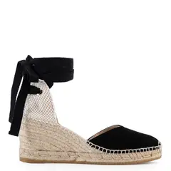 GACEL - Alpargata Mujer Cuero Negro
