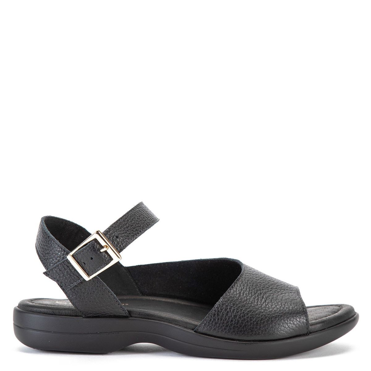 GACEL - Sandalia Mujer Cuero Negro Gacel