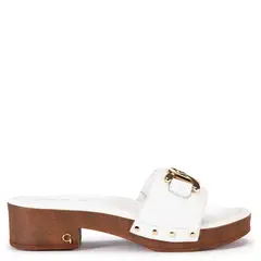 GACEL - Sandalia Mujer Cuero Blanco