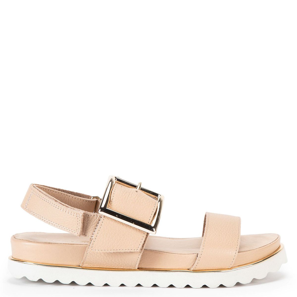 GACEL - Sandalia Mujer Cuero Beige Gacel