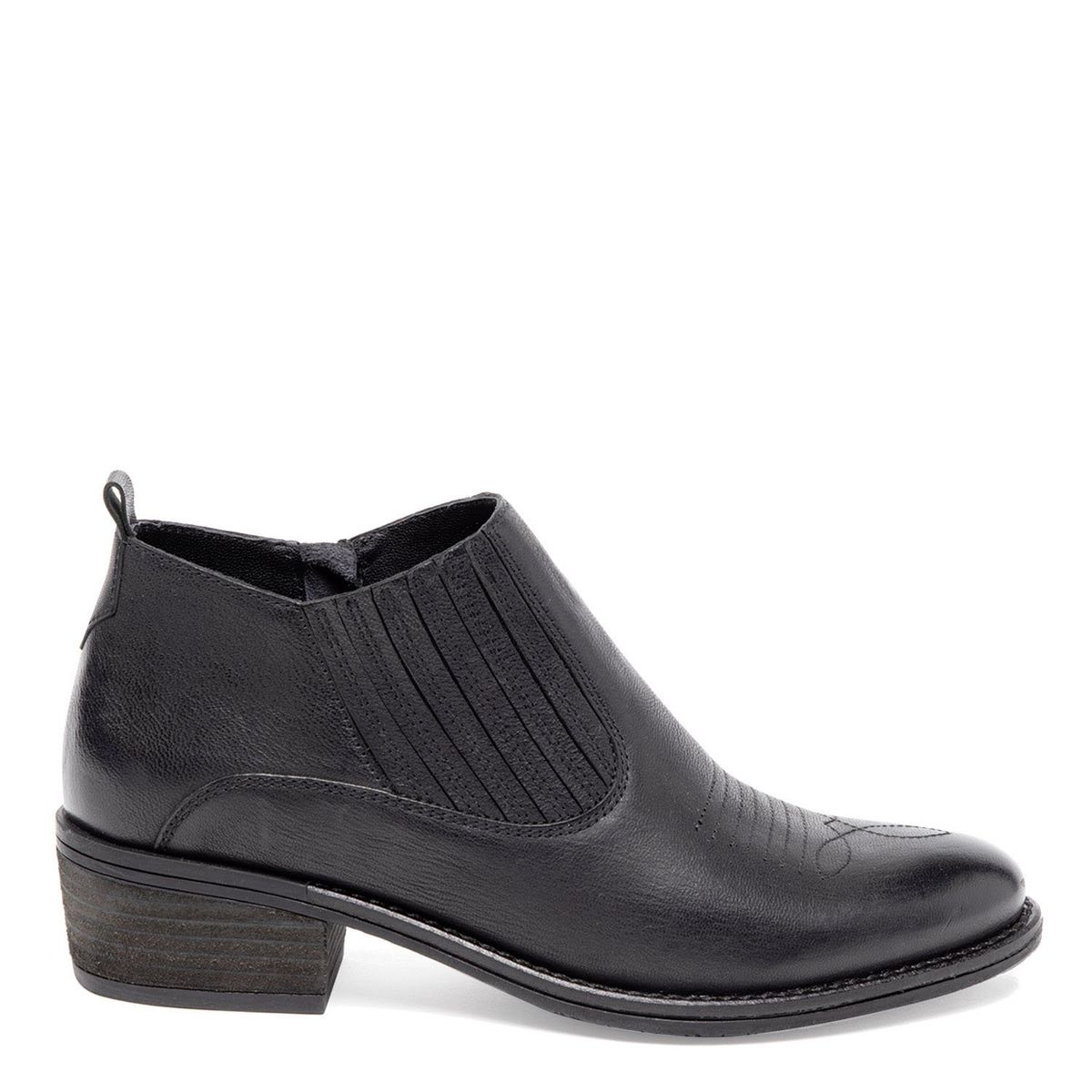 GACEL - Botín Mujer Cuero Negro Gacel