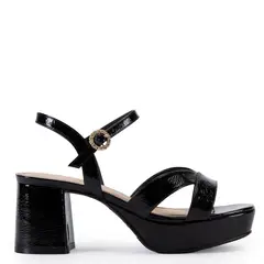 GACEL - Sandalia Mujer Cuero Negro