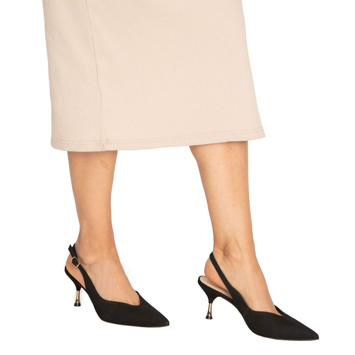 GACEL - Zapato Formal Cuero Negro Mujer Gacel