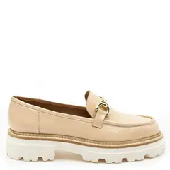 GACEL - Mocasin Mujer Cuero Beige