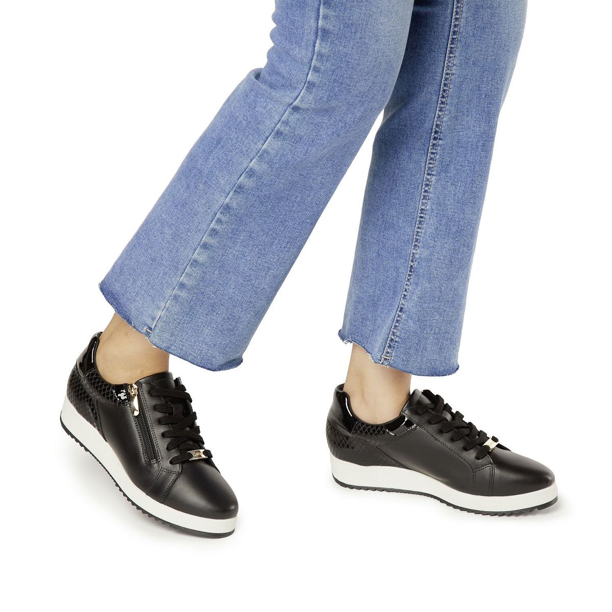 GACEL - Zapato Casual Mujer Cuero Negro Gacel