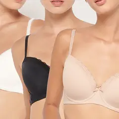 INTIME - Pack De 3 Sostenes Copa B Mujer