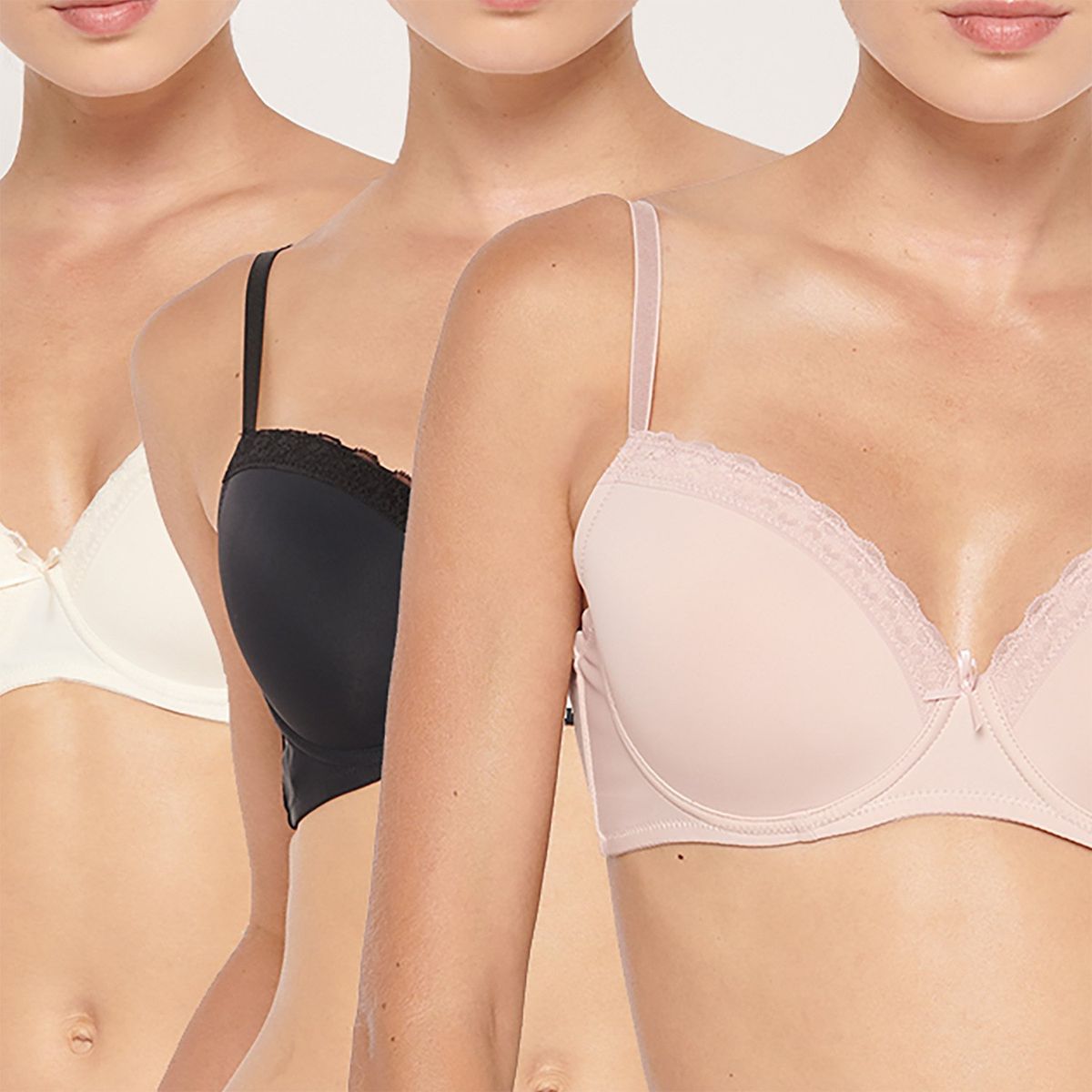 INTIME - Pack De 3 Sostenes Copa B Mujer Intime