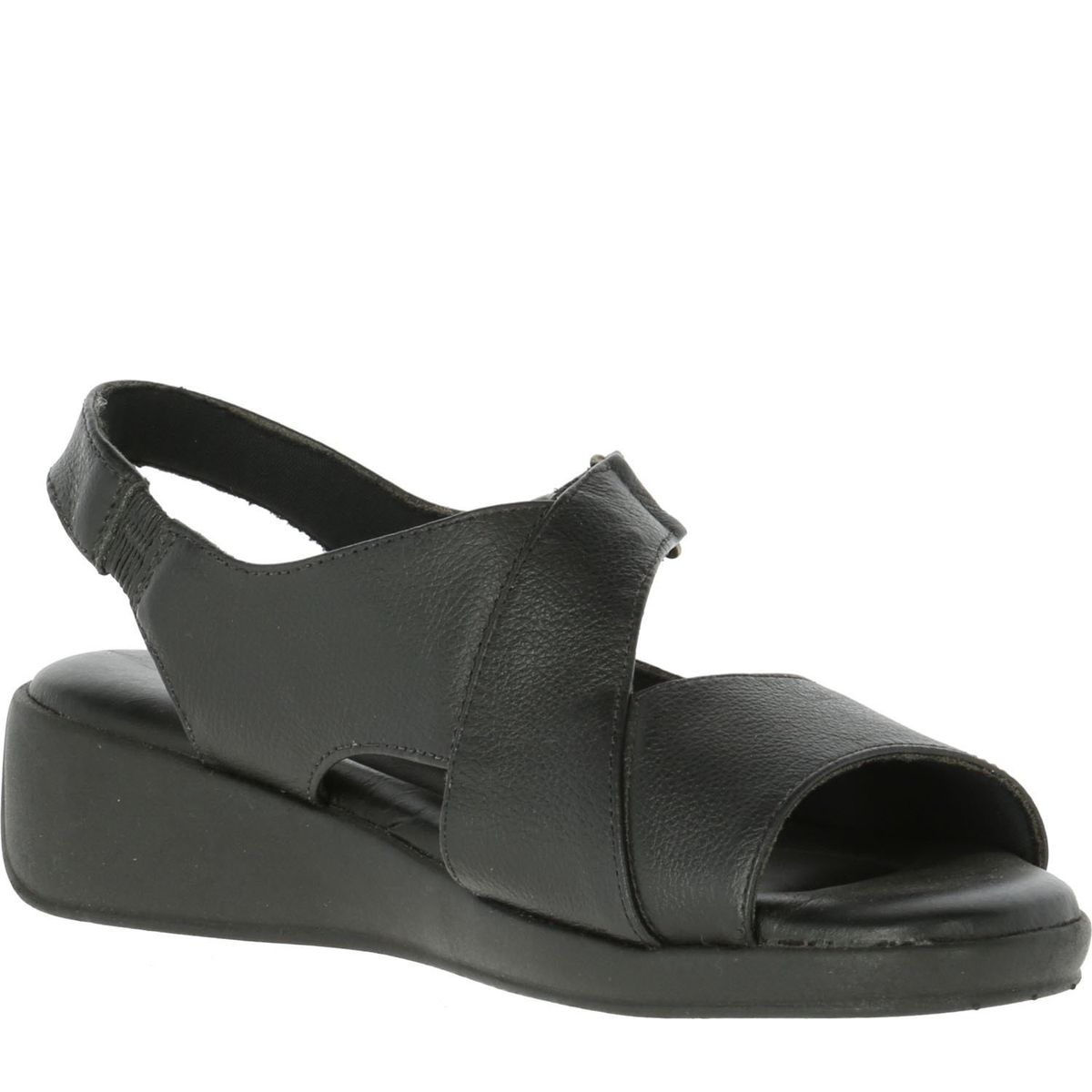 HUSH PUPPIES - Sandalia Mujer Cuero Negro Hush Puppies