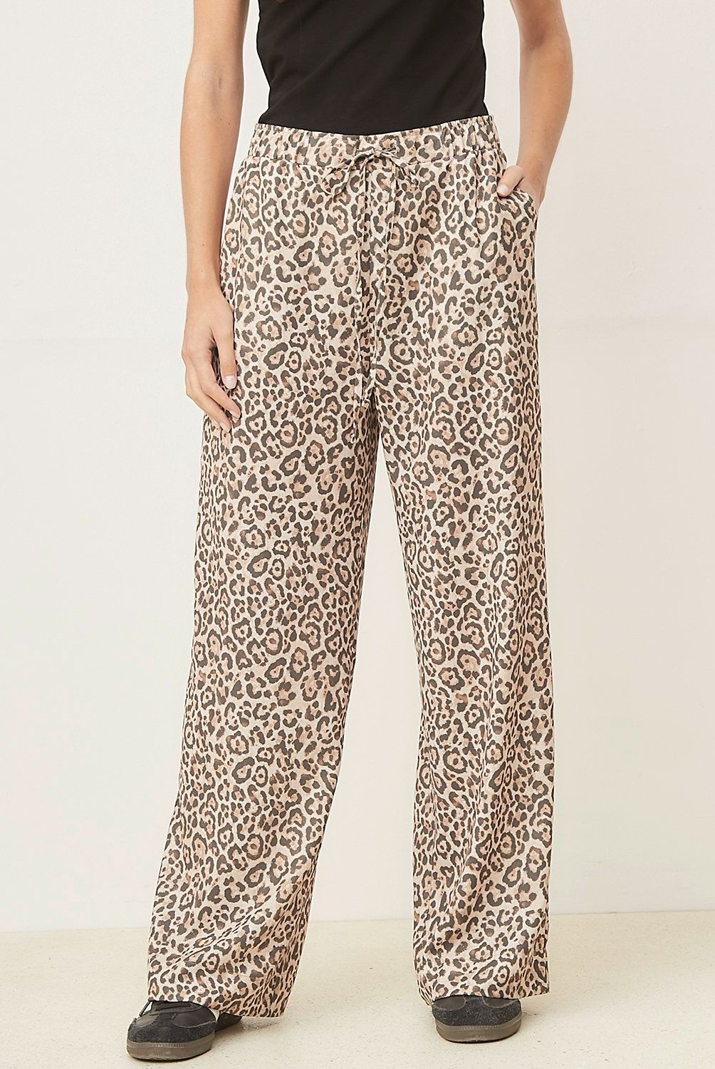 BASEMENT - Pantalón Pijamero Wide Leg Mujer Basement