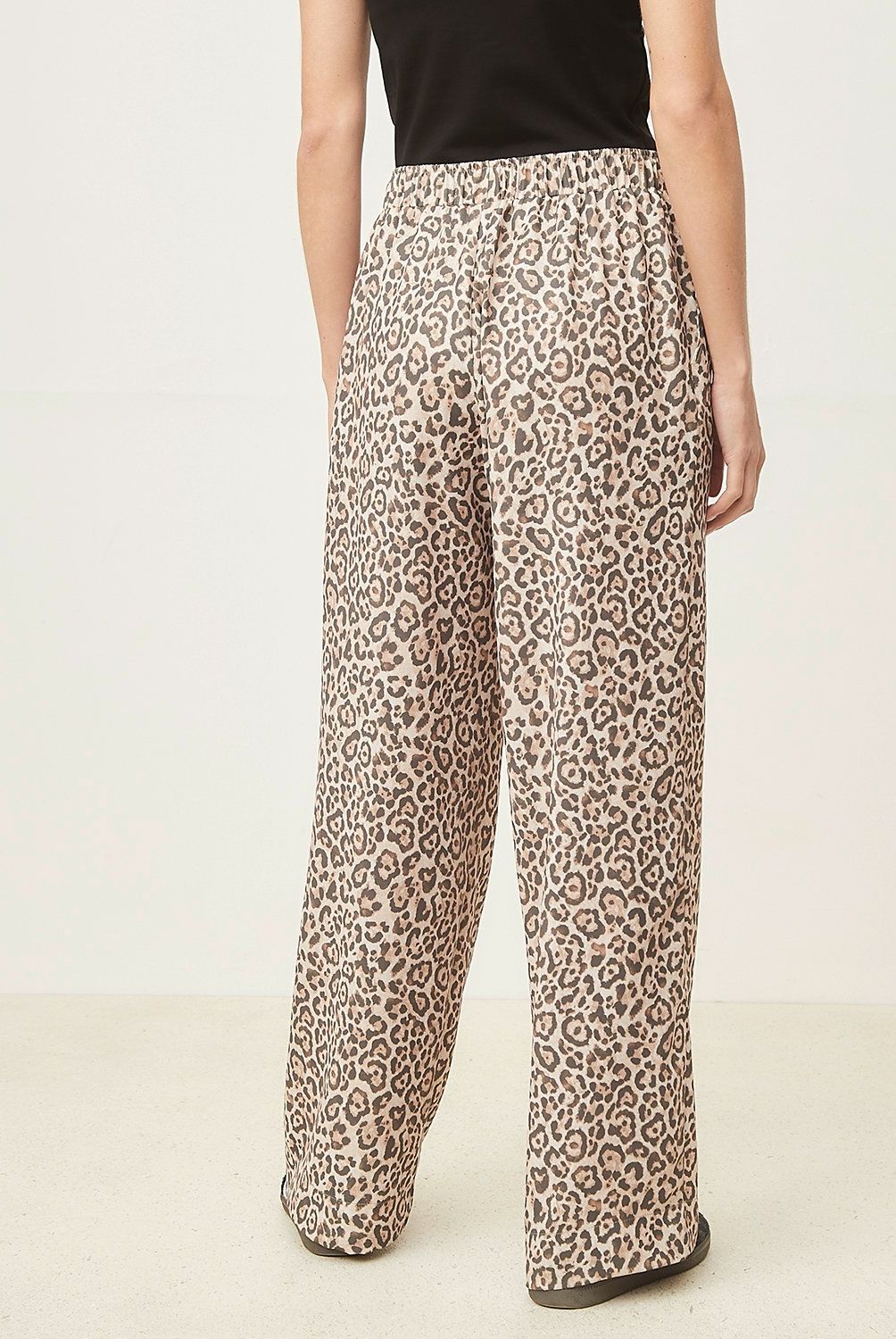 BASEMENT - Pantalón Pijamero Wide Leg Mujer Basement