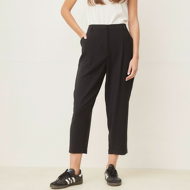 BASEMENT - Pantalón Sastre Carrot Cropped Mujer Basement