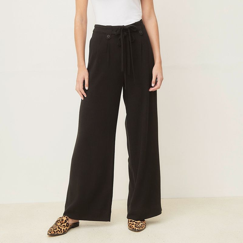 BASEMENT - Pantalón Sastre Wide Leg Mujer Basement