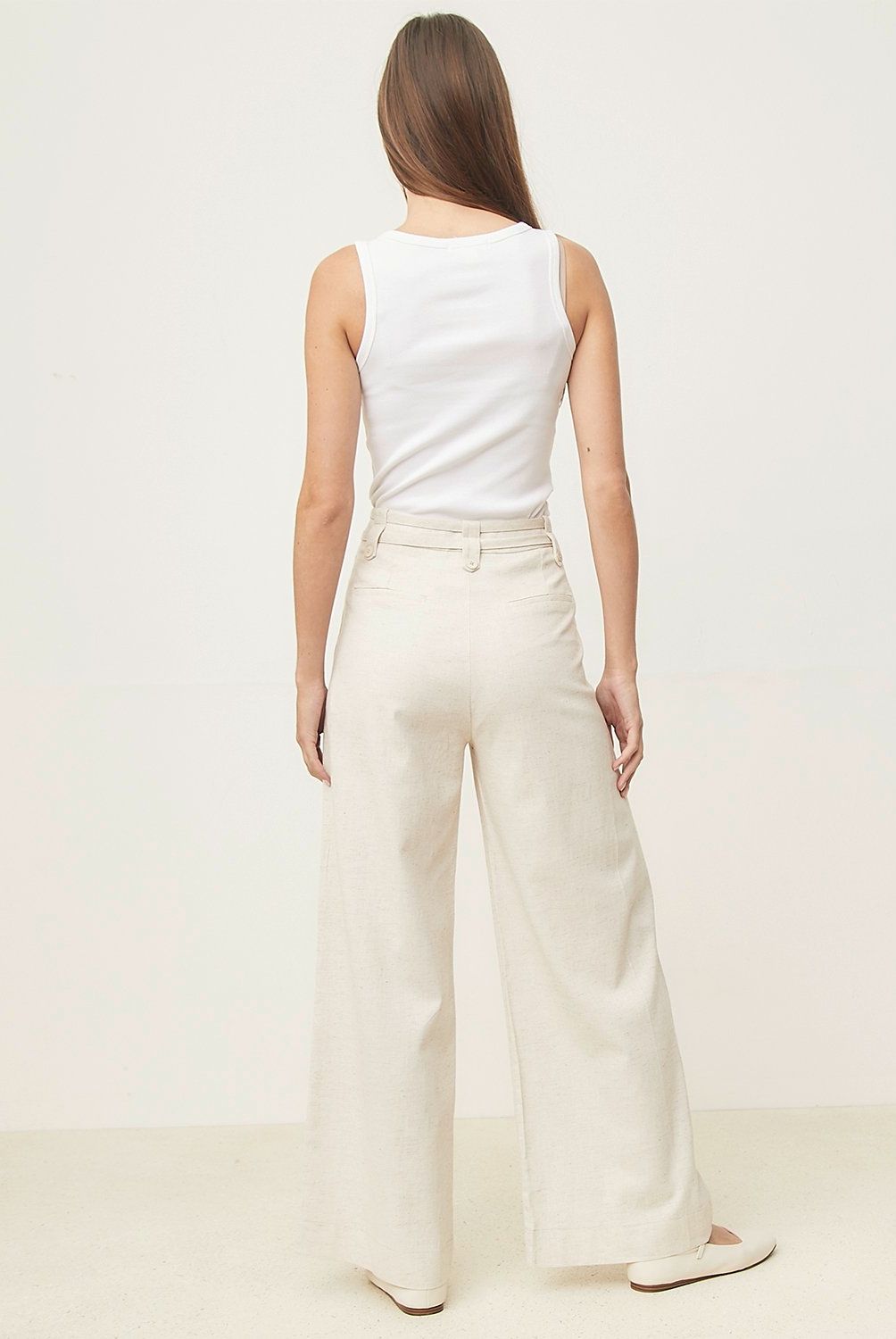BASEMENT - Pantalón Sastre Wide Leg Mujer Basement