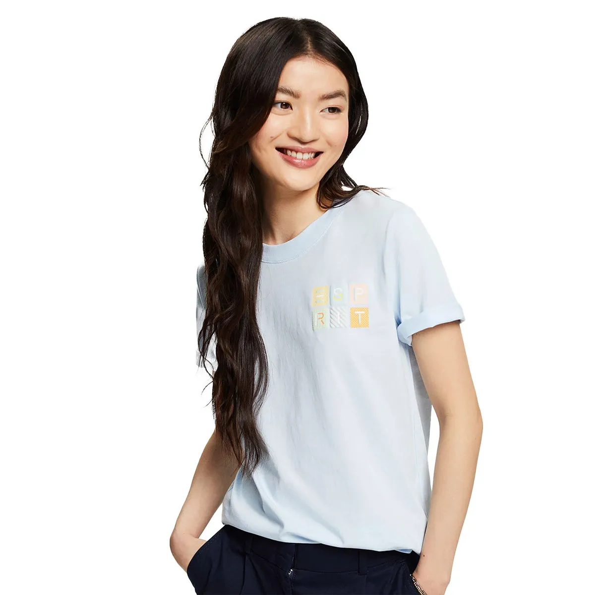 ESPRIT - Polera Manga Corta Algodón Mujer Esprit