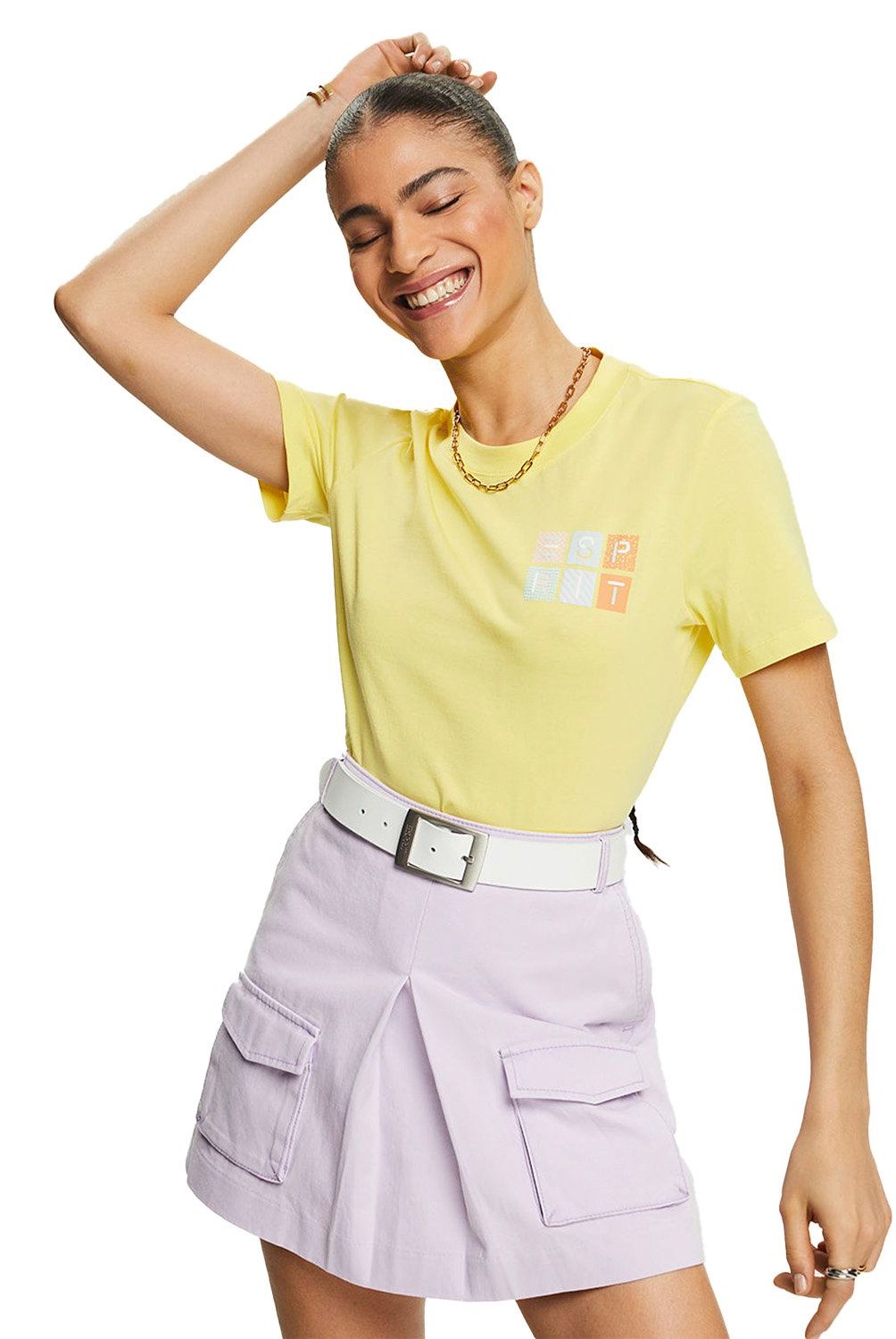 ESPRIT - Polera Manga Corta Algodón Mujer Esprit