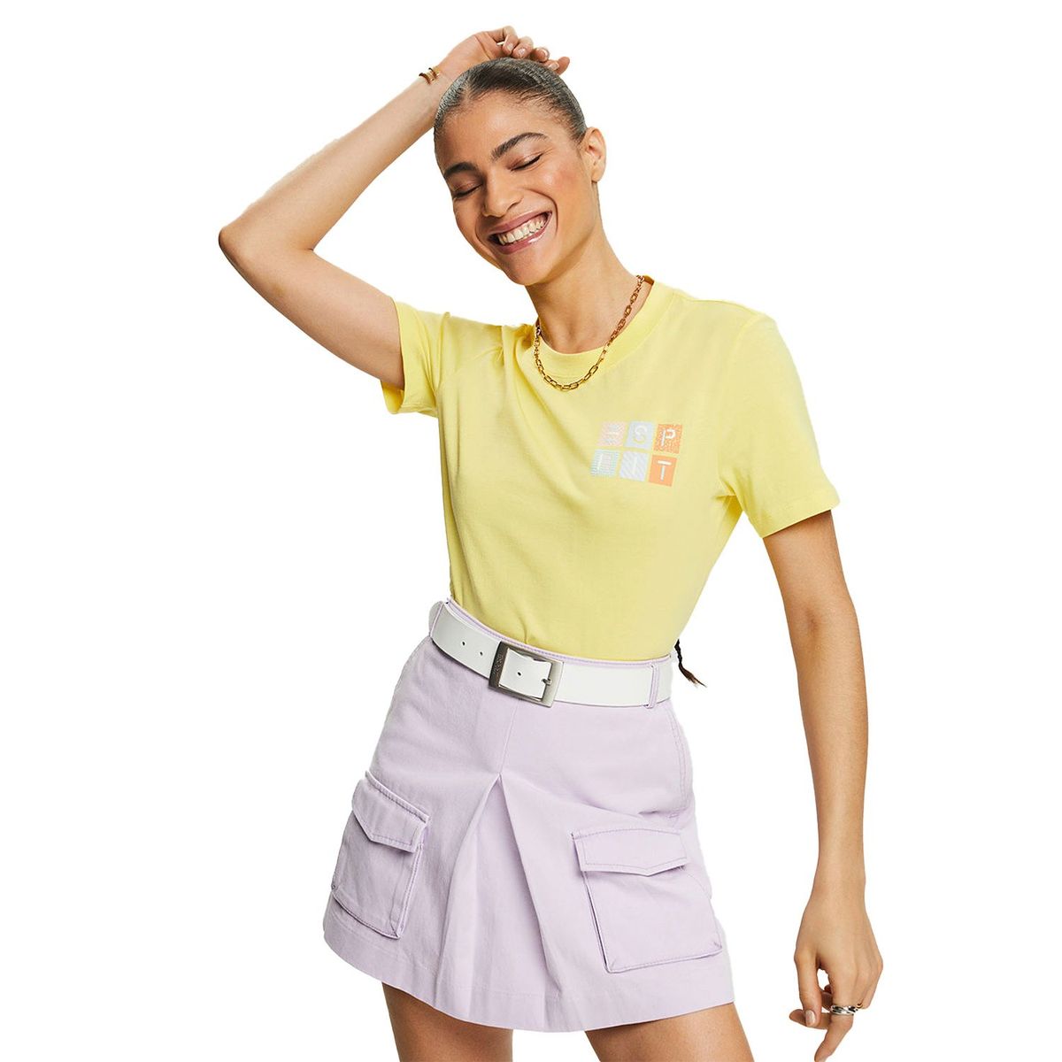 ESPRIT - Polera Manga Corta Algodón Mujer Esprit