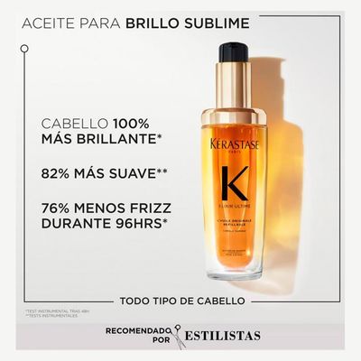 Imagen 2 del producto Aceite Brillo sublime todo tipo de cabello Elixir Ultime L´Huile Original 75Ml