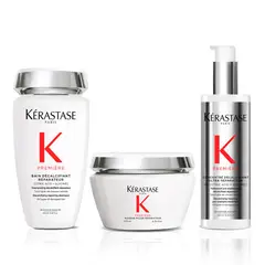 KERASTASE - Set  Reparador Descalcificante Pretratamiento + Shampoo + Máscara Para cabello Dañado Première