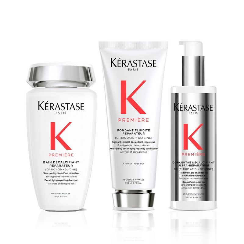 KERASTASE - Set Reparación Premiere Shampoo 250Ml + Acondicionador 200 Ml + Pre-Shampoo 250Ml Kerastase