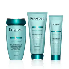 KERASTASE - Set Reparación Cabello Debilitado Resistance Shampoo 250Ml + Acondicionador 200Ml + Crema Termoprotectora 150Ml